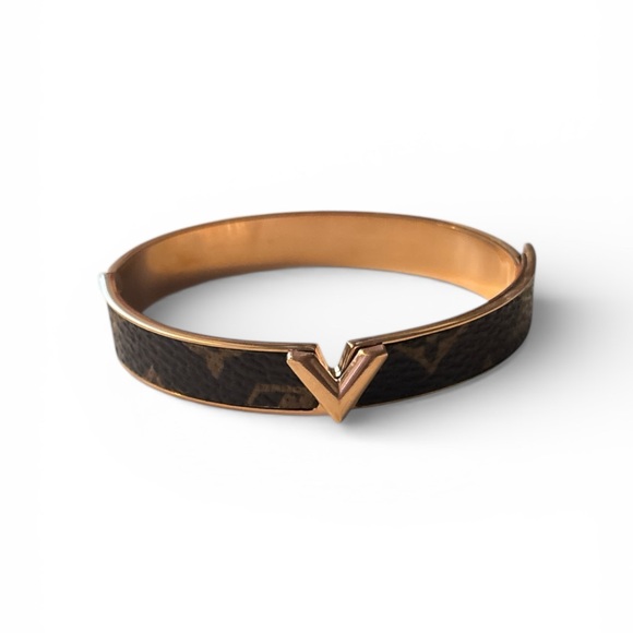 Jewelry - Brown and Gold Designer Inspired Bangle Bracelet